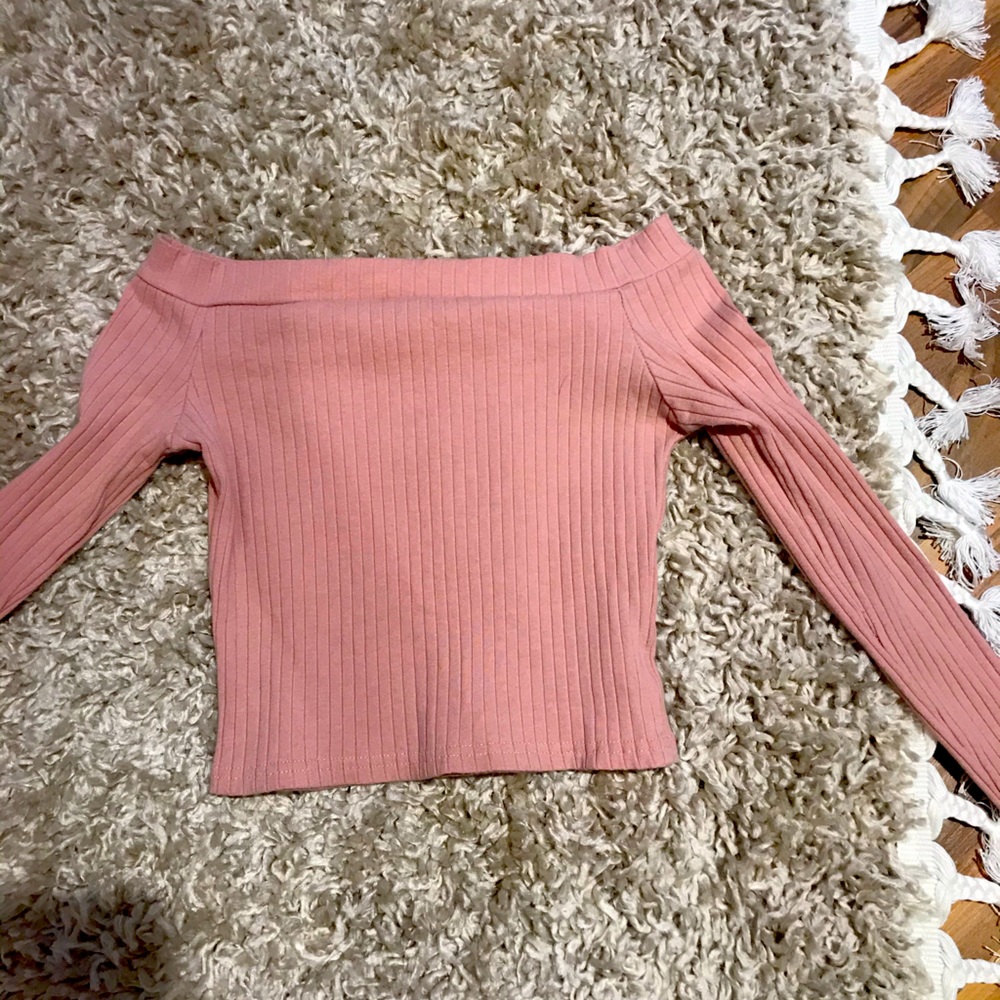 Pink off shoulder top
